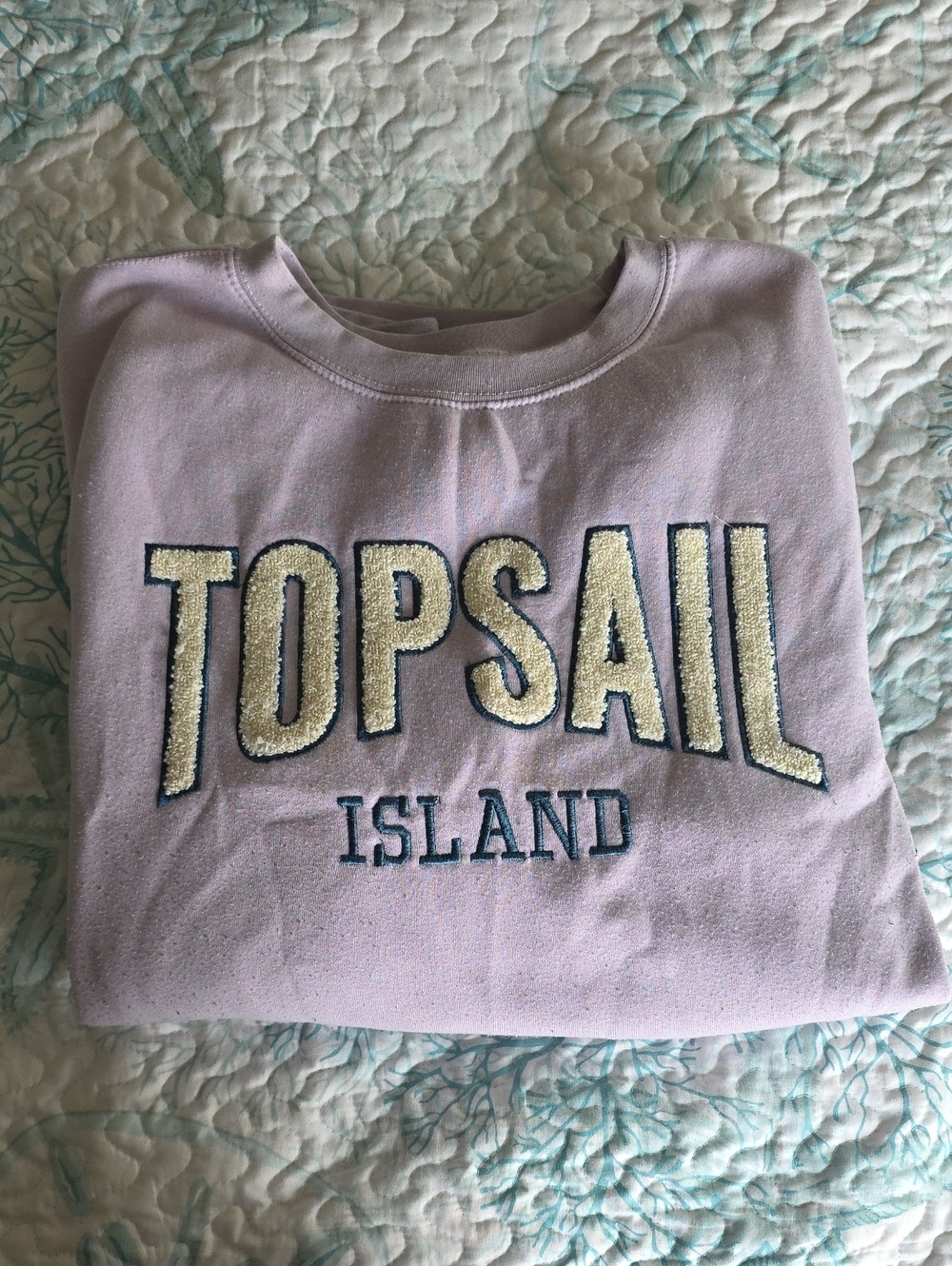 Topsail Island Lilac Crewneck Sweatshirt - Womens 2X